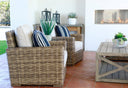 Havana Club Chair in Canvas Flax w/ Self Welt