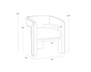 Krasner Dining Armchair - Rhapsody Sand