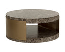 Cavette Coffee Table - Marble Look - Dark Emperador