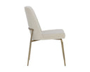 Zeke Dining Chair - Antique Brass - Bergen Ivory