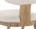 Rickett Dining Chair - Weathered Oak - Dove Cream