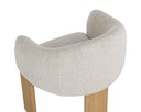 Trine Dining Armchair - Rustic Oak - Dove Cream