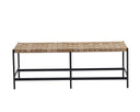 Omari Bench - Suede Light Tan Leather