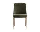 Zeke Dining Chair - Antique Brass - Bergen Olive