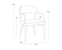 Hagan Dining Armchair - Dillon Cream / Dillon Black
