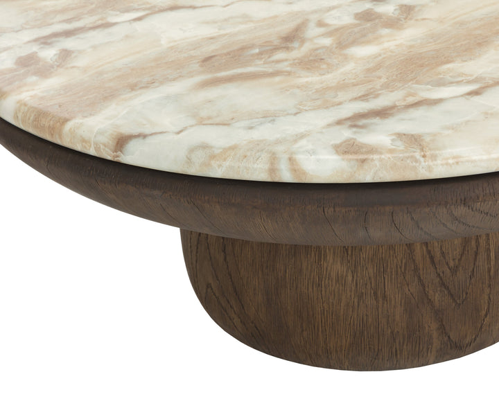 Orula Coffee Table - Marble Look - Macchiato