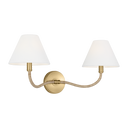 Laguna Double Sconce Burnished Brass