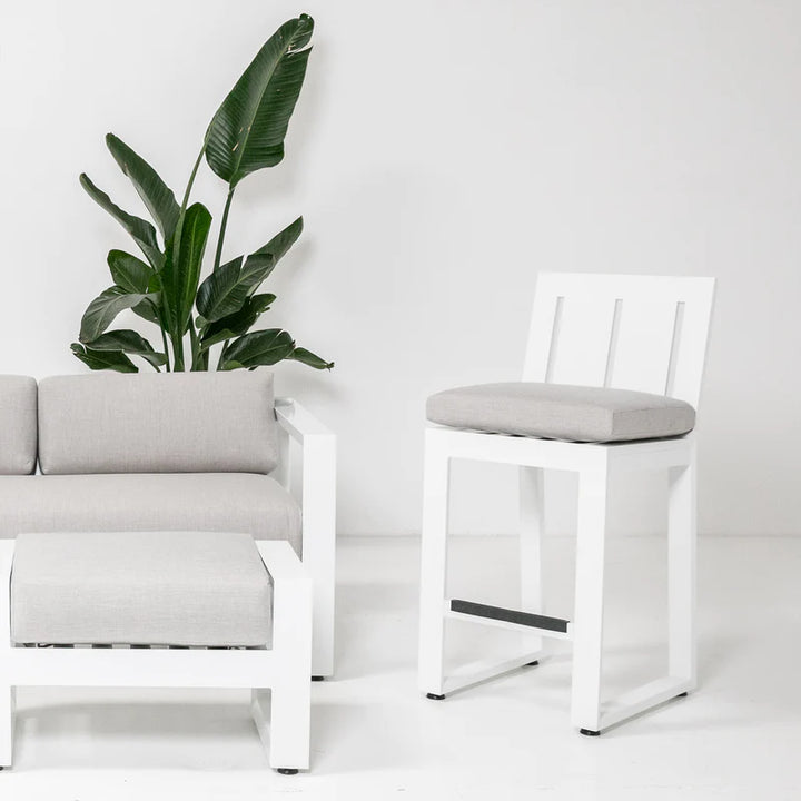 Newport Barstool in Cast Silver