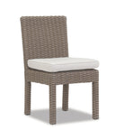 Coronado Armless Dining Chair in Canvas Flax w/ Self Welt