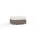 Coronado Ottoman in Canvas Flax w/ Self Welt