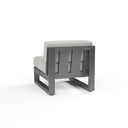Redondo Armless Club in Cast Silver, No Welt