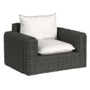 Cabo Oversized Club Chair in Soothe Pearl w/ Flange Welt