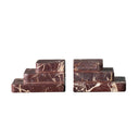 Rosso Levanto Art Deco Bookend Pair