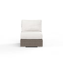 Coronado Armless Club Chair in Canvas Flax w/ Self Welt