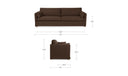 Shea Sofa | Dark Brown