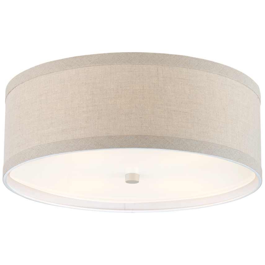 Walker Medium Flush Mount | Natural Linen Shade