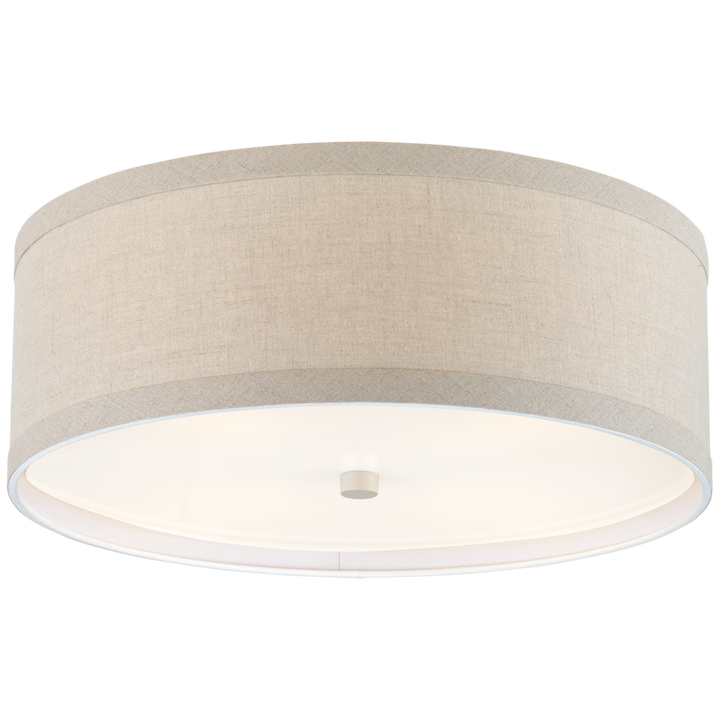 Walker Medium Flush Mount | Natural Linen Shade