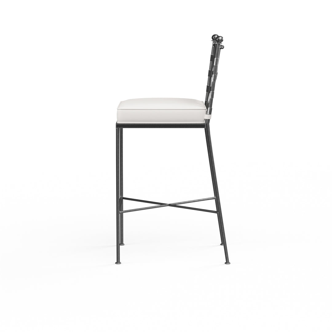 Provence Barstool in Canvas Flax w/ Self Welt