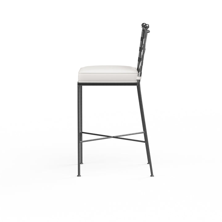 Provence Barstool in Canvas Flax w/ Self Welt