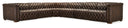 Savion Deux 6 Seat Sectional with Four Power Recliners and Seven Power Headrests | Brown