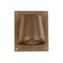 Wade Outdoor Brass Wall Spotlight with Back Plate IP54
