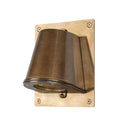 Wade Outdoor Brass Wall Spotlight with Back Plate IP54