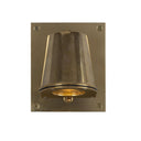 Wade Outdoor Brass Wall Spotlight with Back Plate IP54