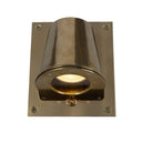 Wade Outdoor Brass Wall Spotlight with Back Plate IP54