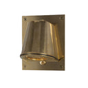 Wade Outdoor Brass Wall Spotlight with Back Plate IP54