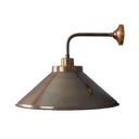 Rio Vintage Wall Light with Brass Cone Shade 15"