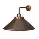 Rio Vintage Wall Light with Brass Cone Shade 15"