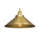 Rio Vintage Wall Light with Brass Cone Shade 15"