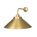 Rio Vintage Wall Light with Brass Cone Shade 15"