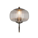 Nehir Reeded Glass Wall Light with Pull Switch
