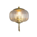 Nehir Reeded Glass Wall Light with Pull Switch