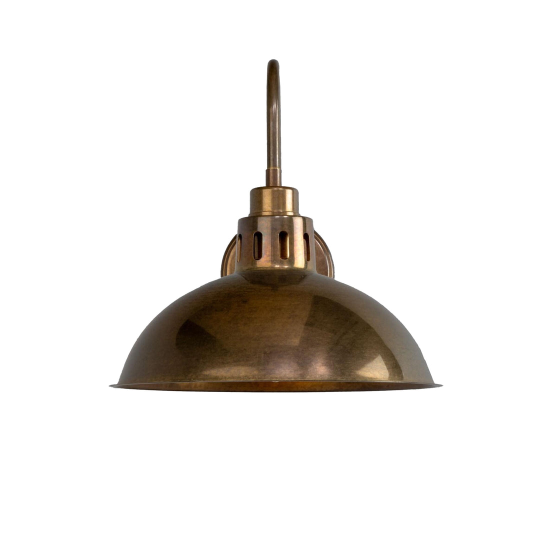 Paris Industrial Brass Swan Neck Wall Light 12"