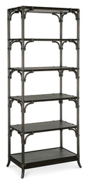 Retreat Pole Rattan Bookcase | Black Sand