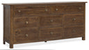 Driftwood Eight-Drawer Dresser | Worn Saddle