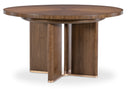 Eleana Round Dining Table with One 20-inch Leaf