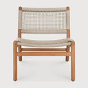 Jack Woven Outdoor Lounge Chair | Teak | Beige Cord