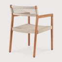 Jack Woven Outdoor Dining Chair Frame | Teak | Beige Cord | With Arms