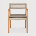 Jack Woven Outdoor Dining Chair | Teak | Beige Cord | Silt Fabric | With Arms