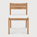 Jack Outdoor Dining Chair | Teak | Off White Fabric