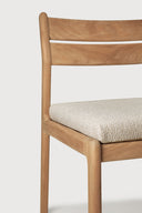 Jack Outdoor Dining Chair | Teak | Natural Fabric