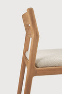 Jack Outdoor Dining Chair | Teak | Natural Fabric