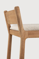 Jack Outdoor Bar Stool | Teak | Natural Fabric