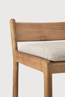 Jack Outdoor Bar Stool | Teak | Natural Fabric
