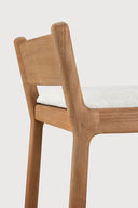 Jack Outdoor Bar Stool | Teak | Off White Fabric