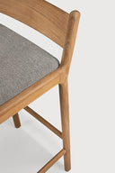 Jack Outdoor Bar Stool | Teak | Mocha Fabric