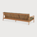 Jack Outdoor Sofa | Teak | Green Fabric | 3+ Seater